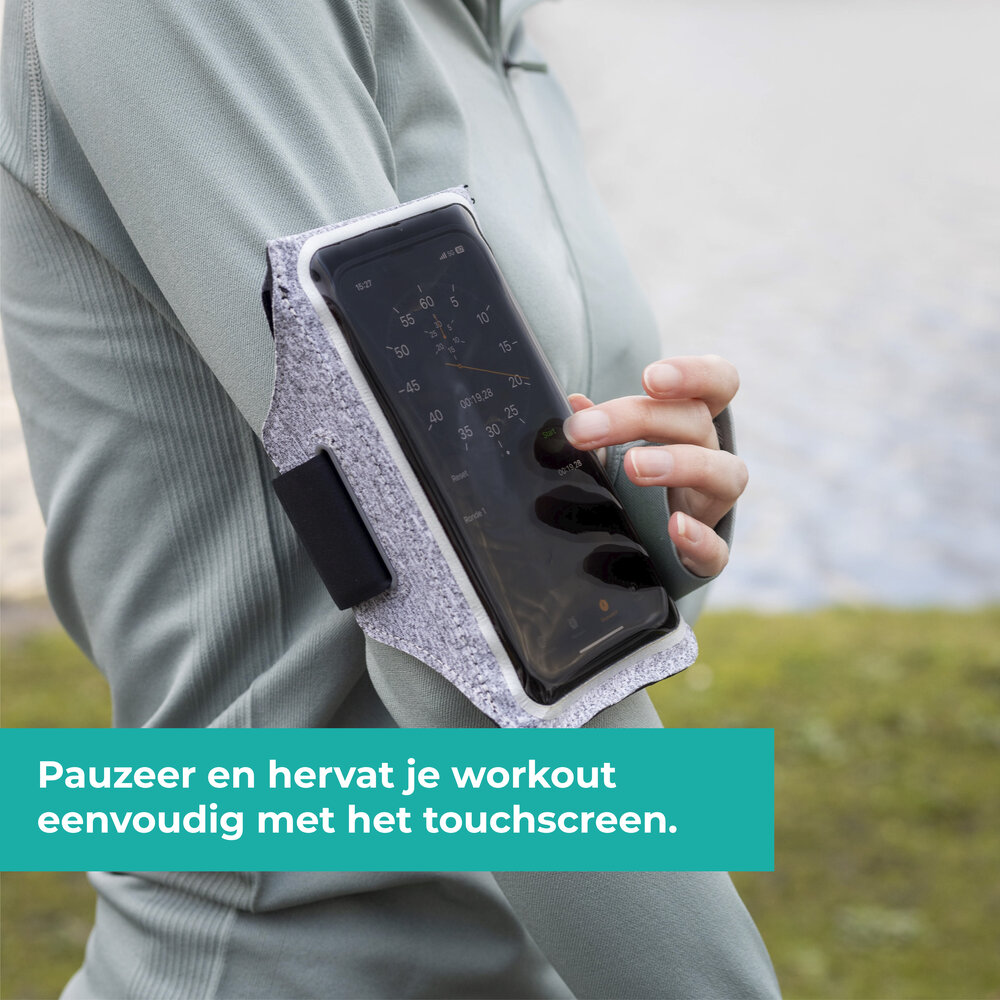 Coverzs Coverzs Telefoonhouder voor hardlopen (wit/grijs)