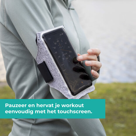 Coverzs Coverzs Telefoonhouder voor hardlopen (wit/grijs)