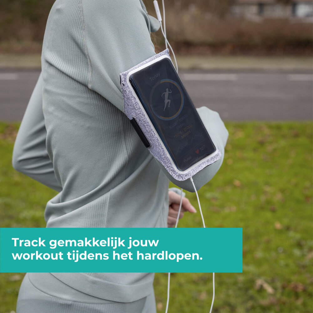 Coverzs Coverzs Telefoonhouder voor hardlopen (wit/grijs)