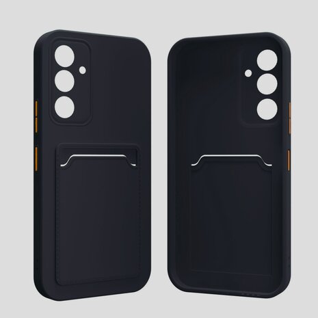 ShieldCase® ShieldCase Samsung Galaxy A56 siliconen hoesje met pasjeshouder (donkerblauw)