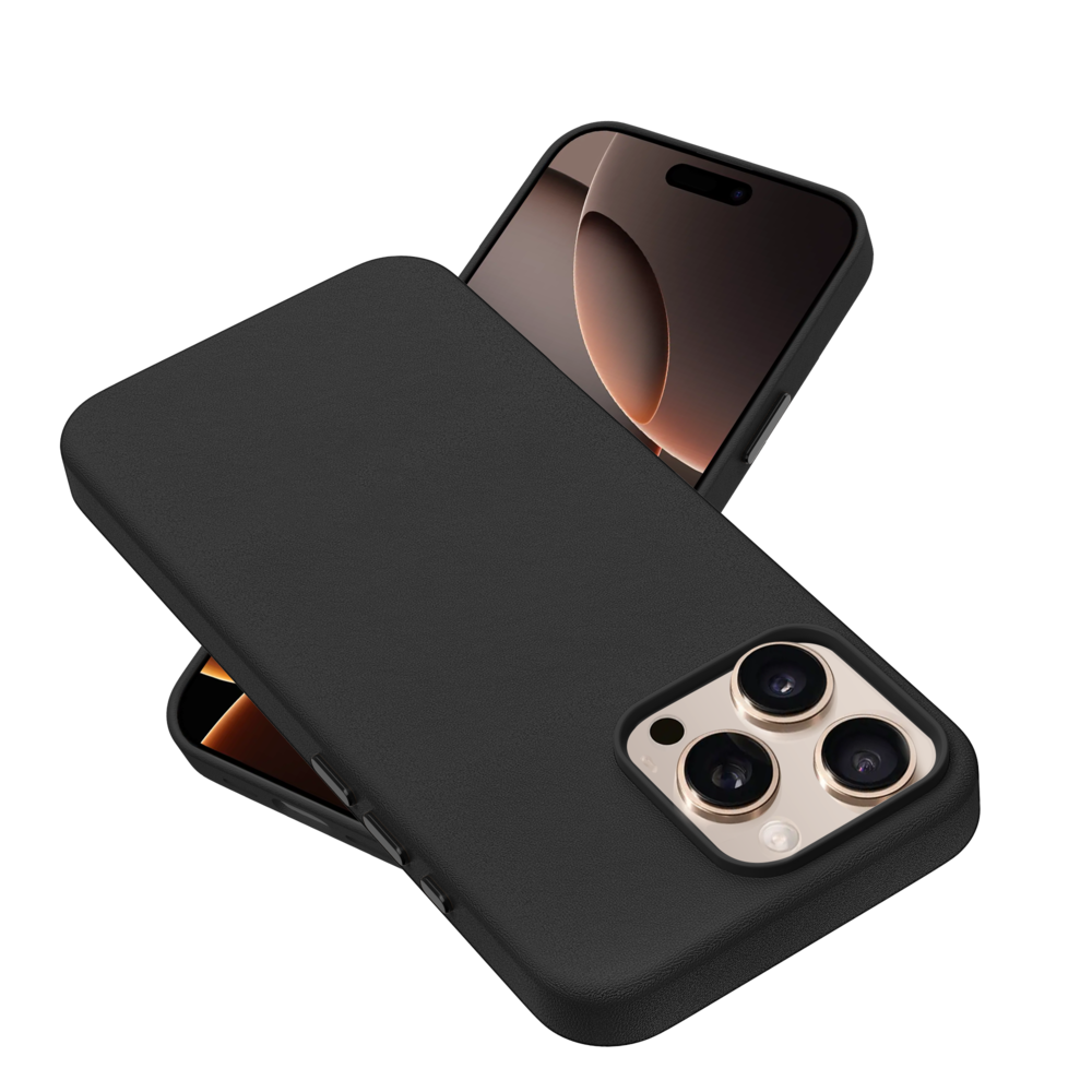 Coverzs Coverzs iPhone 14 Pro luxe leren MagSafe case (zwart) Coverzs Coverzs iPhone 14 Pro luxe leren MagSafe case (zwart)