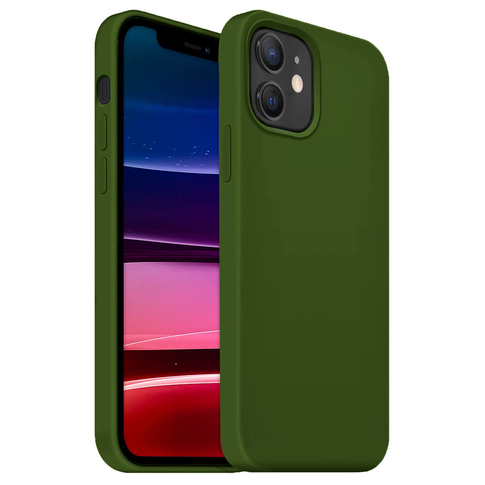 Coverzs Coverzs Luxe Liquid Silicone case iPhone 11 (legergroen)