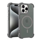 Coverzs Coverzs iPhone 15 Pro Max matte Shock case met MagSafe (grijs)