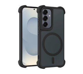 Coverzs Samsung Galaxy S25 Plus matte Shock case met MagSafe (zwart) Coverzs Samsung Galaxy S25 Plus matte Shock case met MagSafe (zwart)