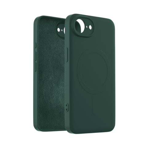 ShieldCase® ShieldCase iPhone 16e Siliconen MagSafe back cover (donkergroen)