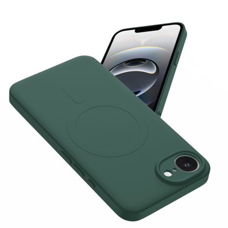 ShieldCase® ShieldCase iPhone 16e Siliconen MagSafe back cover (donkergroen)