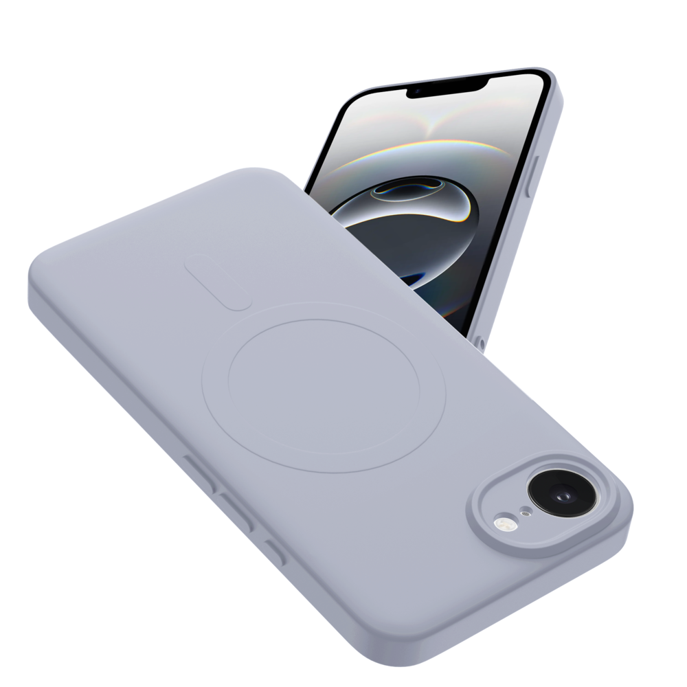 ShieldCase® ShieldCase iPhone 16e Siliconen MagSafe back cover (lila)