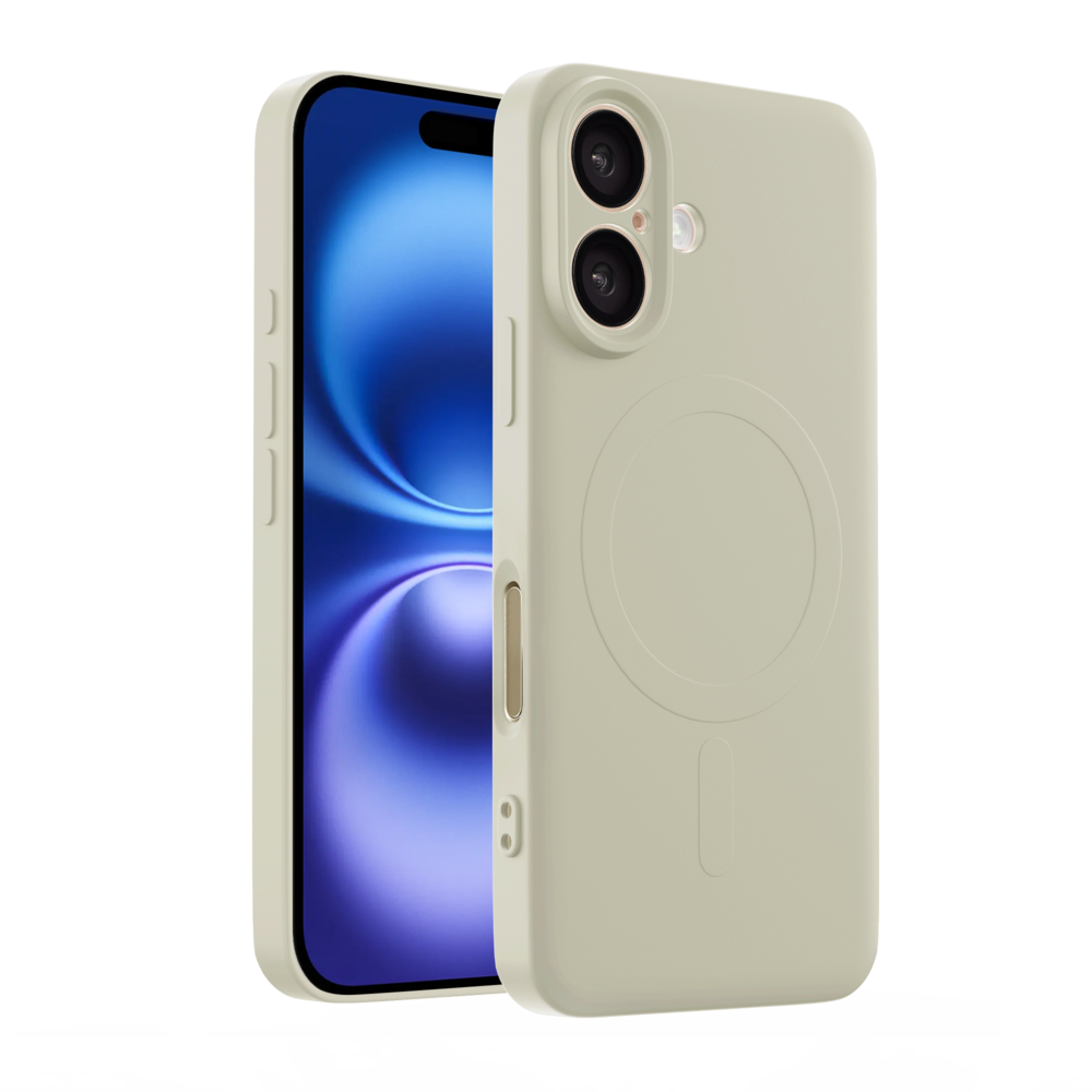 ShieldCase® ShieldCase iPhone 16 Siliconen MagSafe back cover (beige)