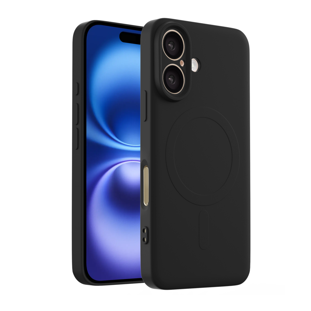 ShieldCase® ShieldCase iPhone 16 Plus Siliconen MagSafe back cover (zwart)