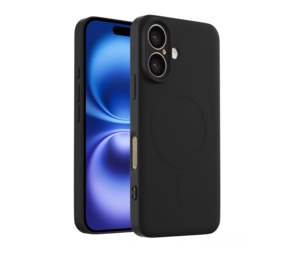 ShieldCase® iPhone 16 Plus Siliconen MagSafe back cover (zwart)