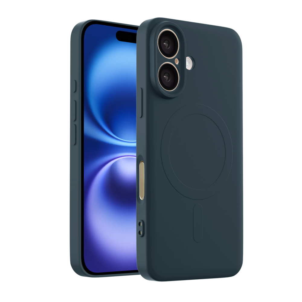 ShieldCase® ShieldCase iPhone 16 Plus Siliconen MagSafe back cover (donkerblauw)