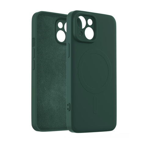 ShieldCase® ShieldCase iPhone 15 Siliconen MagSafe back cover (donkergroen)