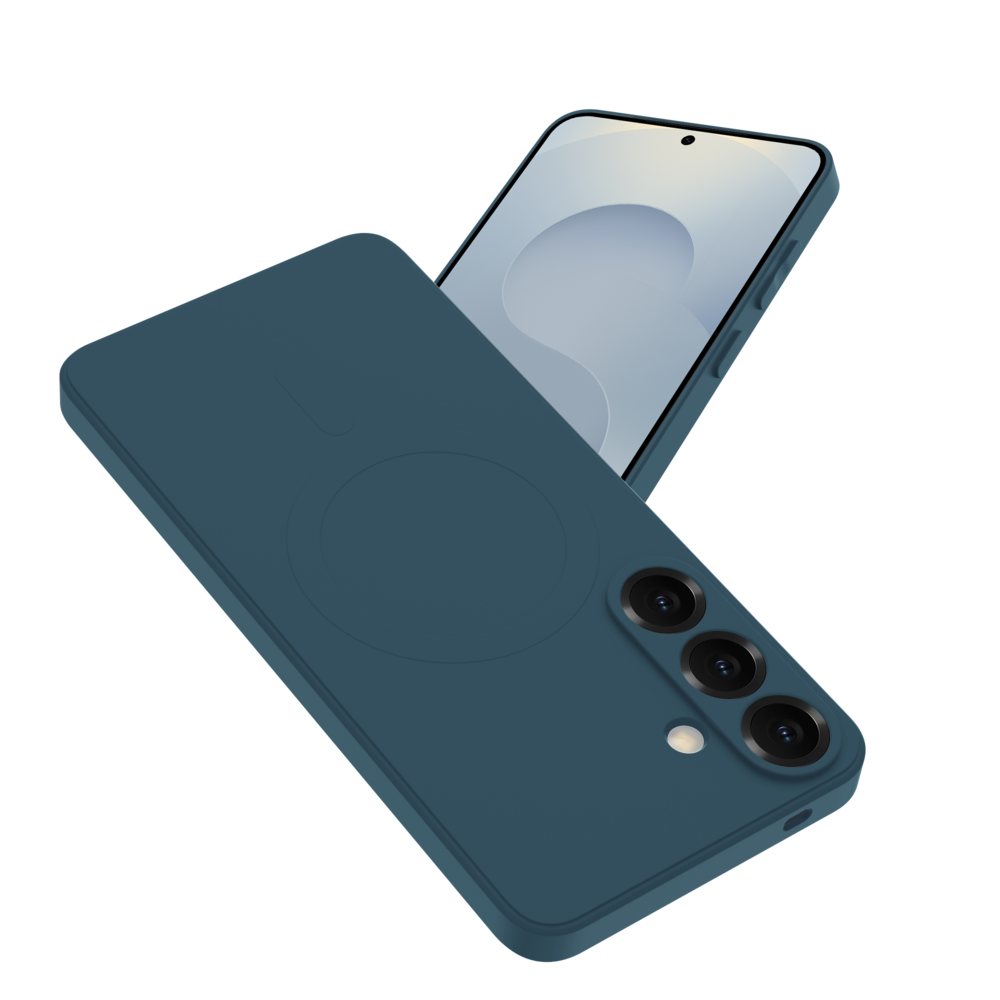 ShieldCase® ShieldCase Samsung Galaxy S24 siliconen MagSafe back cover (donkerblauw)