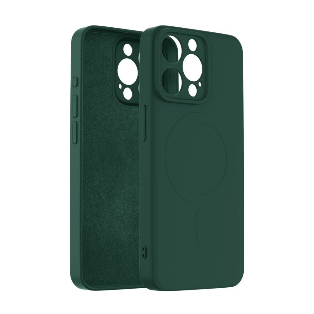 ShieldCase® ShieldCase iPhone 16 Pro Max Siliconen MagSafe back cover (donkergroen)