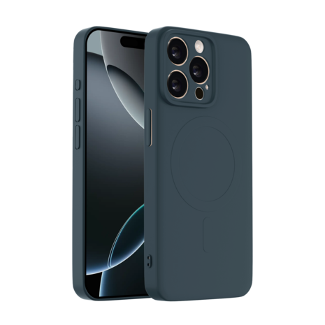 ShieldCase® ShieldCase iPhone 15 Pro Max Siliconen MagSafe back cover (donkerblauw)