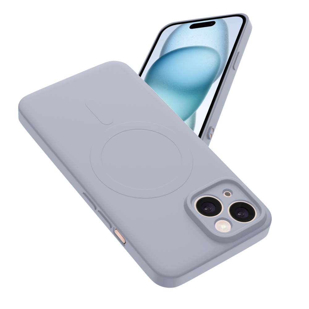 ShieldCase® ShieldCase iPhone 14 Siliconen MagSafe back cover (lila)