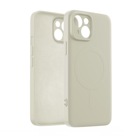 ShieldCase® ShieldCase iPhone 14 Siliconen MagSafe back cover (beige)