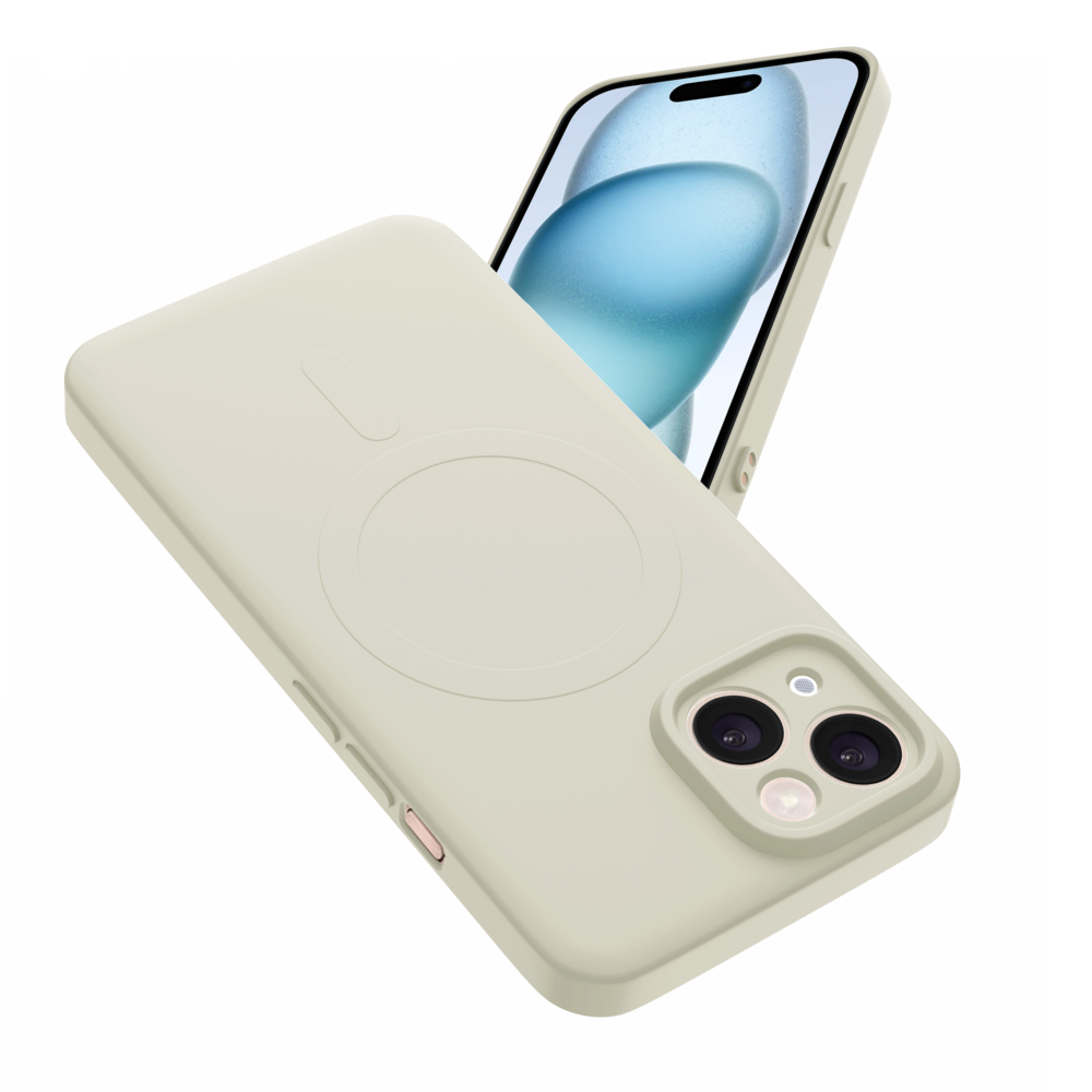 ShieldCase® ShieldCase iPhone 14 Siliconen MagSafe back cover (beige)