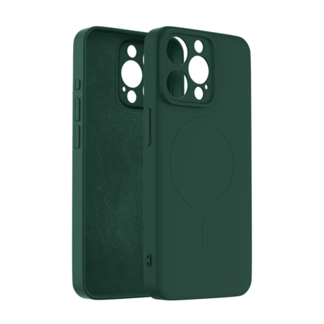 ShieldCase® ShieldCase iPhone 14 Pro Siliconen MagSafe back cover (donkergroen)