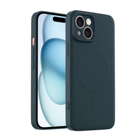 ShieldCase® ShieldCase iPhone 13 Siliconen MagSafe back cover (donkerblauw)