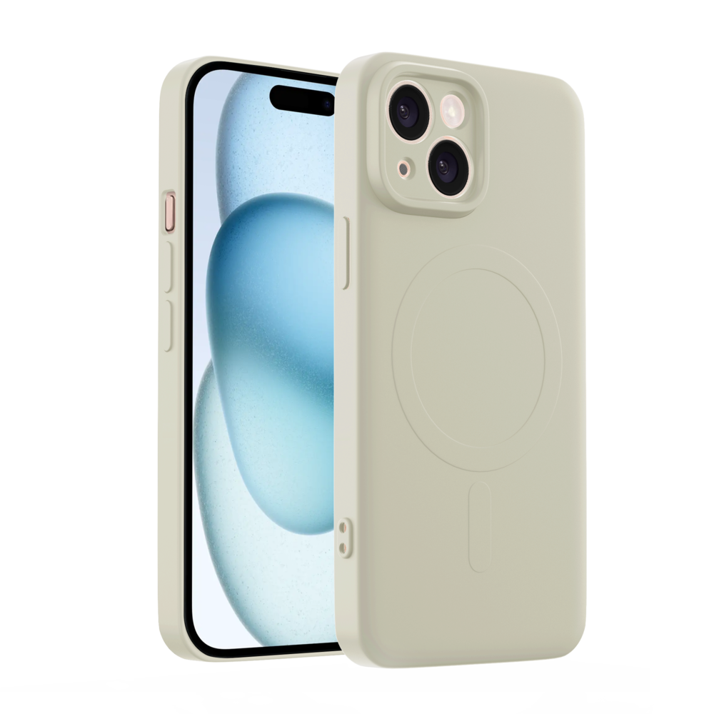 ShieldCase® ShieldCase iPhone 13 Siliconen MagSafe back cover (beige)