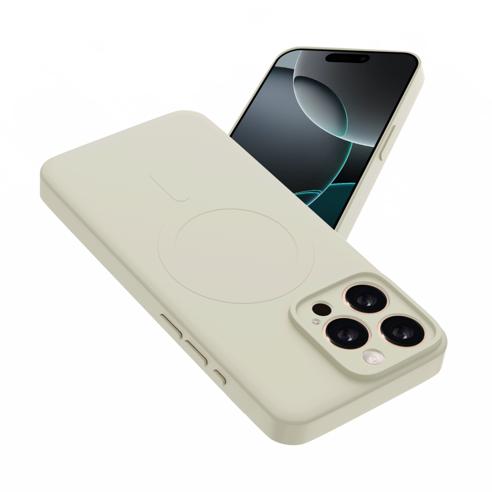 ShieldCase® ShieldCase iPhone 13 Pro Max Siliconen MagSafe back cover (beige)