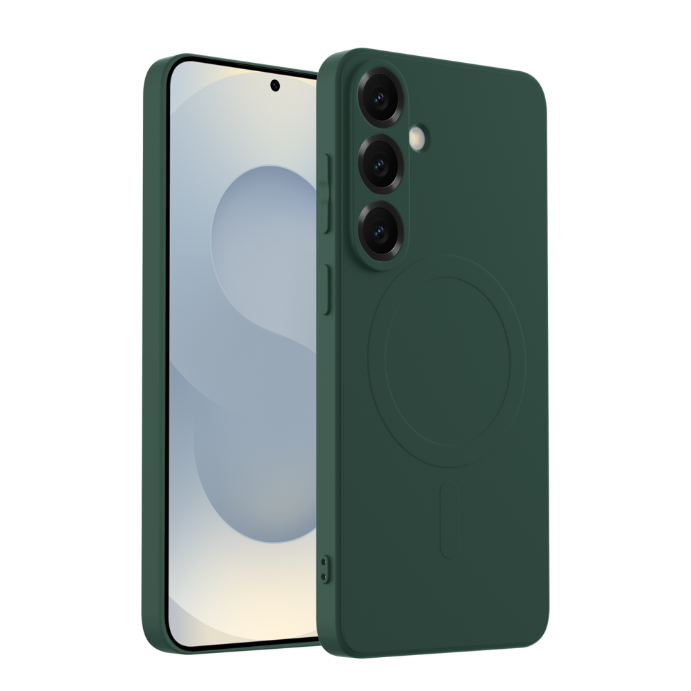 ShieldCase® ShieldCase Samsung Galaxy S25 siliconen MagSafe back cover (donkergroen)