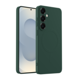 ShieldCase® Samsung Galaxy S25 siliconen MagSafe back cover (donkergroen)