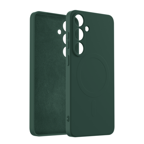 ShieldCase® ShieldCase Samsung Galaxy S25 siliconen MagSafe back cover (donkergroen)