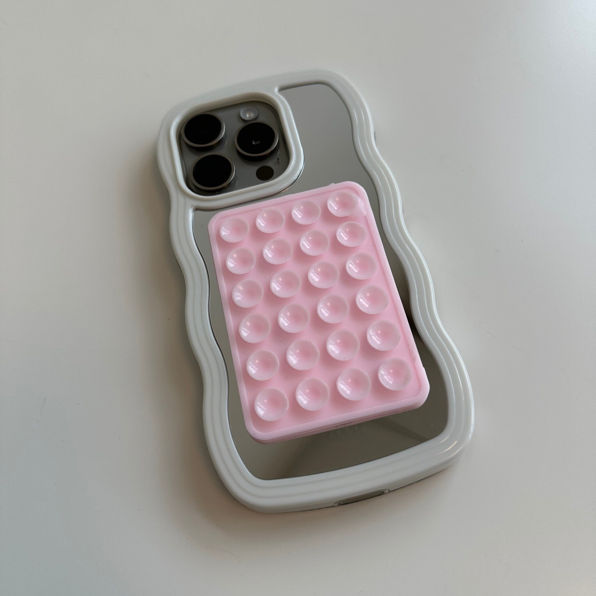 Roze Stick On Me telefoon zuignap