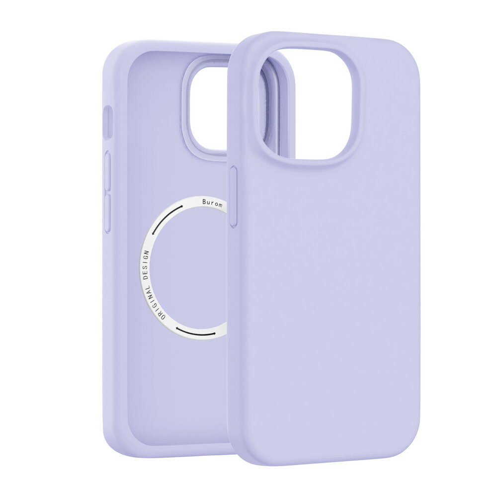 Coverzs Coverzs iPhone 16 Pro Max luxe siliconen MagSafe hoesje (paars)
