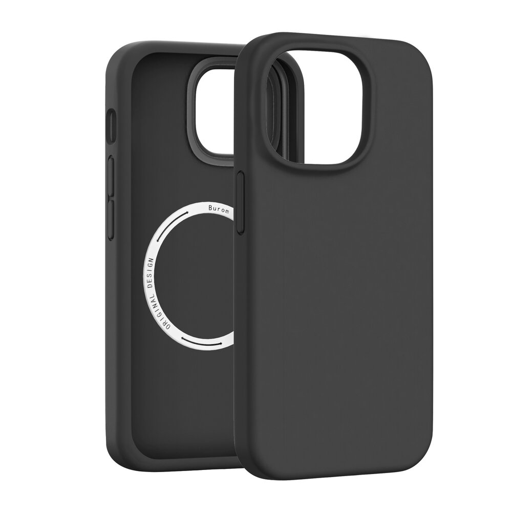 Coverzs Coverzs iPhone 16 Pro Max luxe siliconen MagSafe hoesje (zwart)