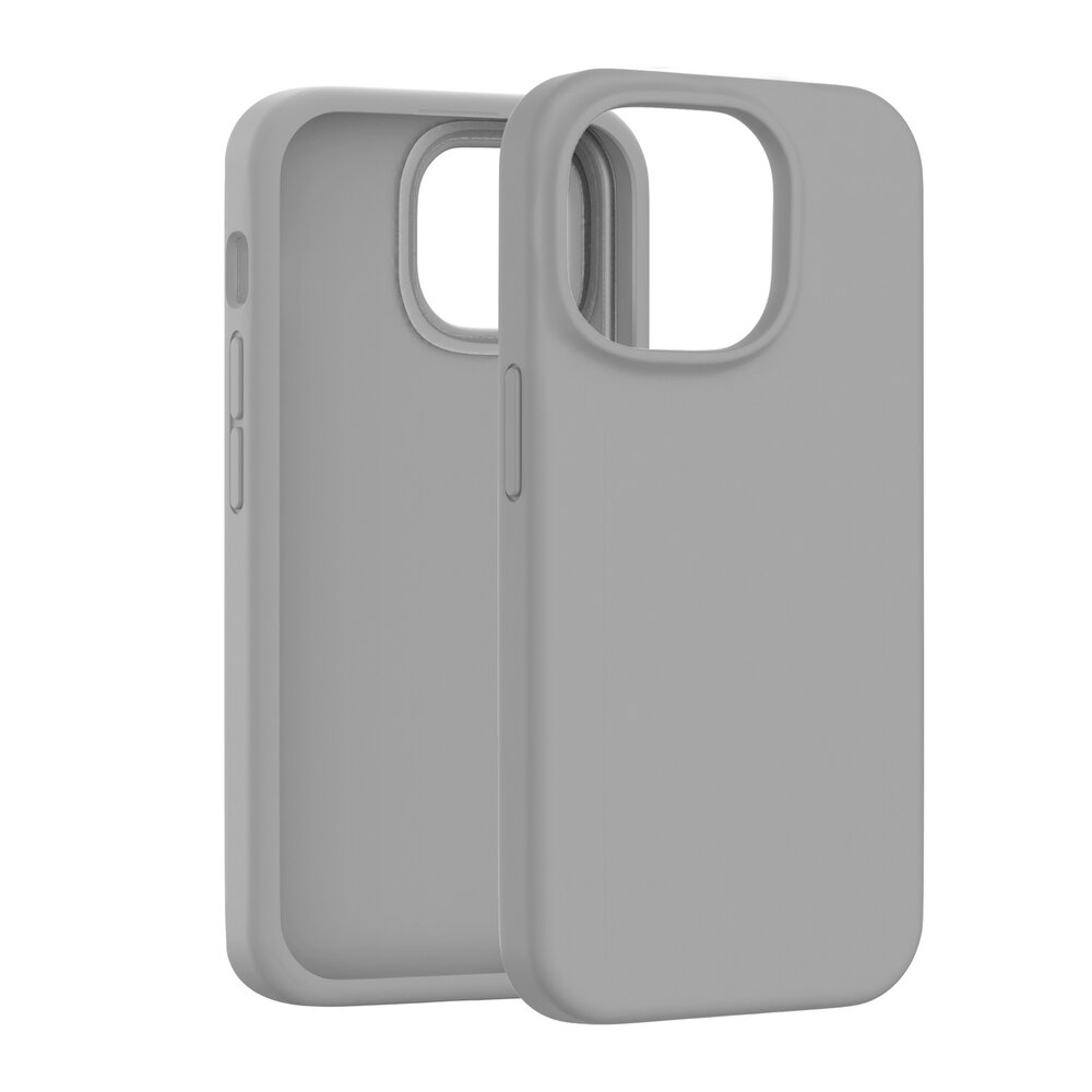 Coverzs Coverzs iPhone 16 Pro Max luxe siliconen hoesje (grijs)