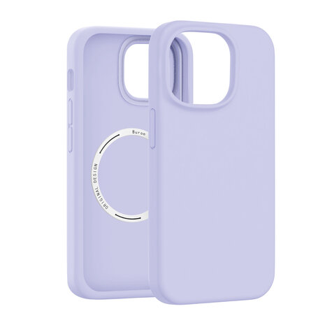 Coverzs Coverzs iPhone 16 Pro luxe siliconen MagSafe hoesje (paars)