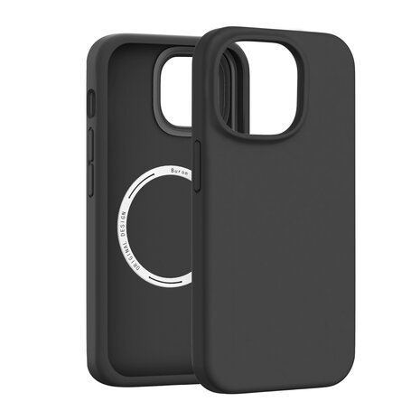 Coverzs Coverzs iPhone 16 Pro luxe siliconen MagSafe hoesje (zwart)