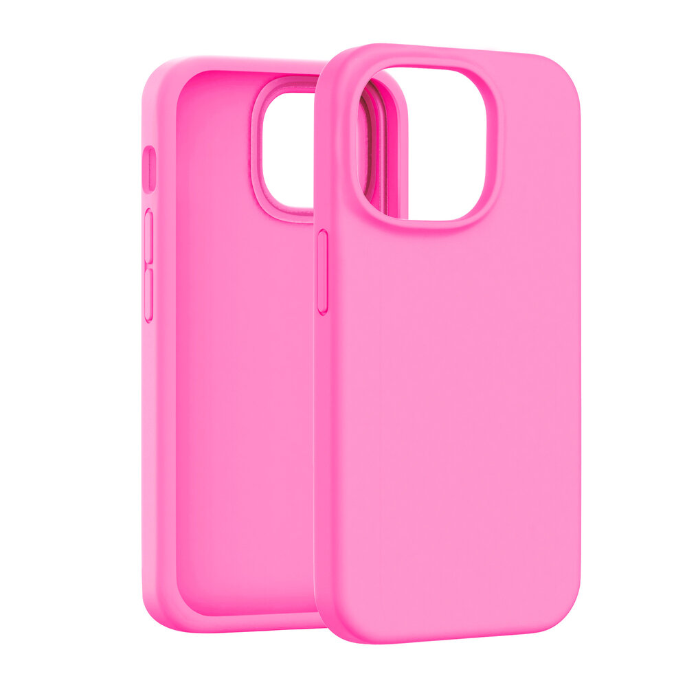 Coverzs Coverzs iPhone 16 Pro luxe siliconen hoesje (roze)