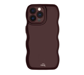 xoxo Wildhearts Glossy Wavy Case Burgundy - iPhone 12 Pro Max hoesje