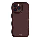xoxo Wildhearts Glossy Wavy Case Burgundy - iPhone 12 Pro hoesje