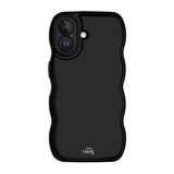 xoxo Wildhearts Glossy Wavy Case Black - iPhone 16 hoesje xoxo Wildhearts Glossy Wavy Case Black - iPhone 16 hoesje