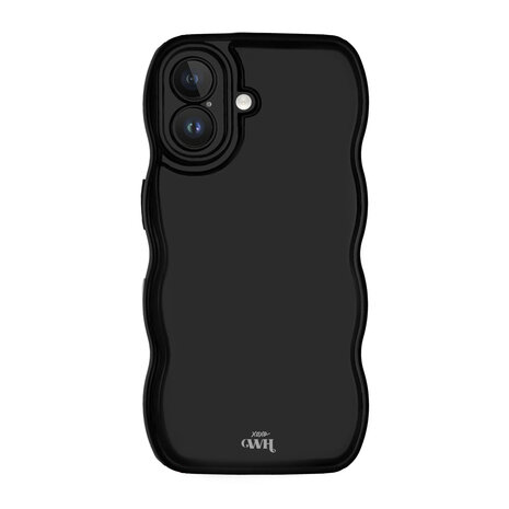 xoxo Wildhearts xoxo Wildhearts Glossy Wavy Case Black - iPhone 16 hoesje xoxo Wildhearts xoxo Wildhearts Glossy Wavy Case Black - iPhone 16 hoesje