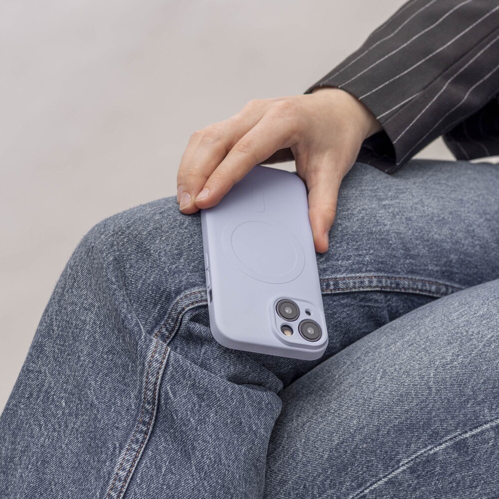 ShieldCase® ShieldCase iPhone 15 Siliconen MagSafe back cover (lila)