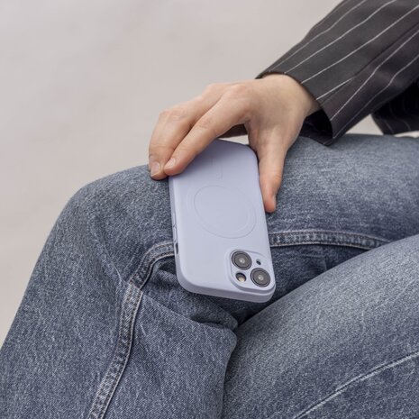 ShieldCase® ShieldCase iPhone 15 Siliconen MagSafe back cover (lila)
