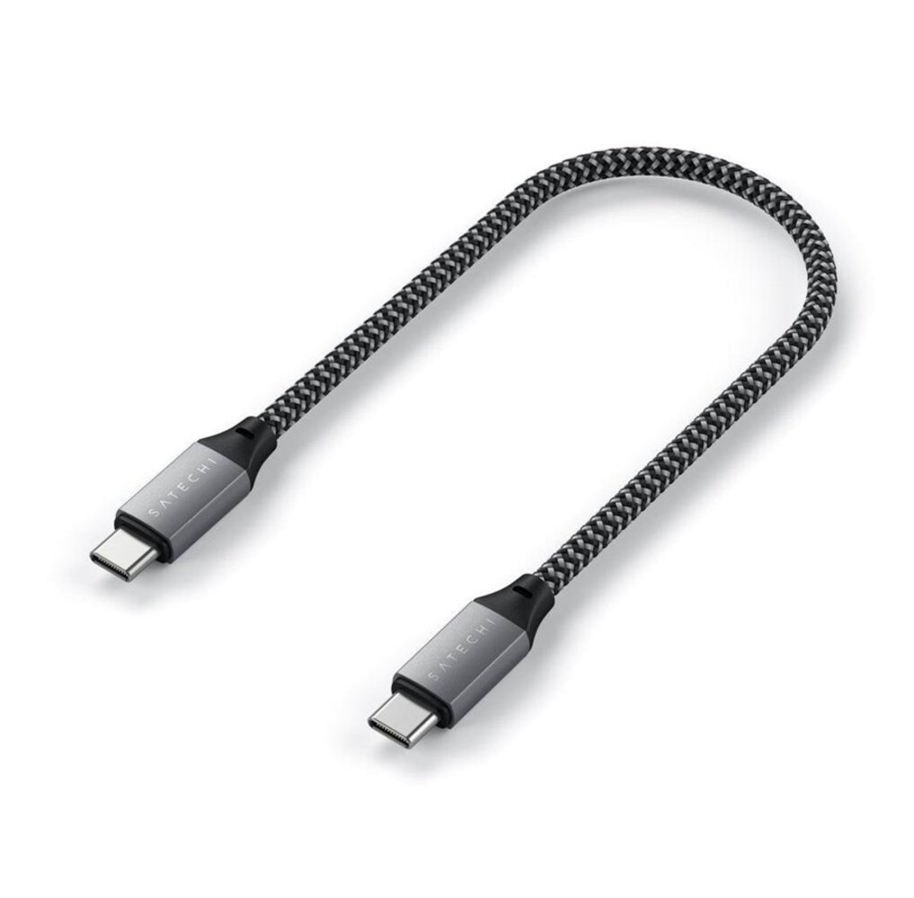 Satechi Satechi USB-C to USB-C oplaadkabel (25cm) Satechi Satechi USB-C to USB-C oplaadkabel (25cm)