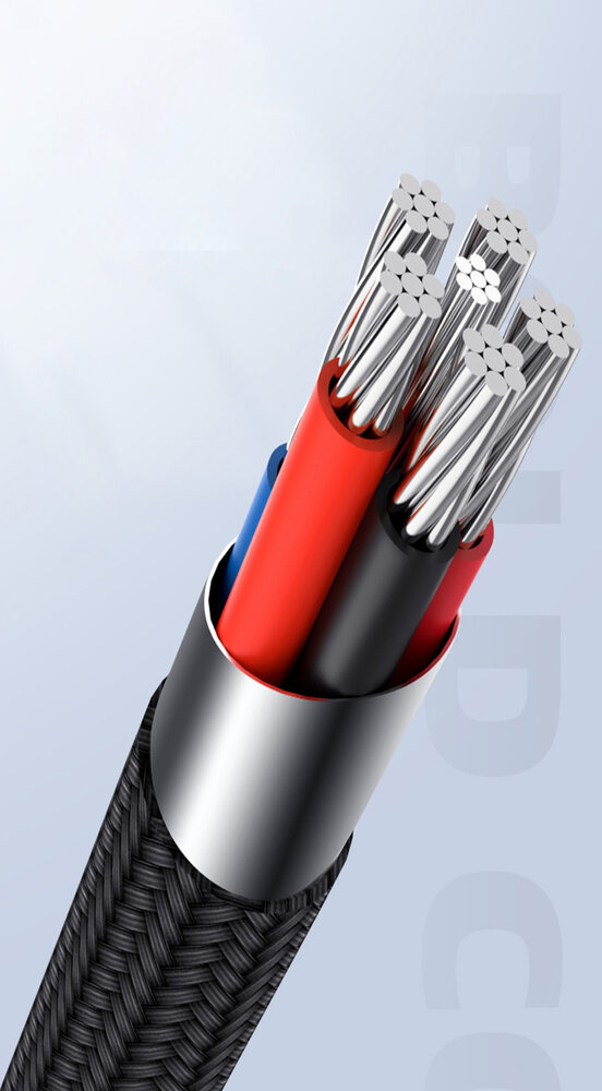 Coverzs Coverzs 100W USB-C braided oplaadkabel - 2m (zwart) Coverzs Coverzs 100W USB-C braided oplaadkabel - 2m (zwart)