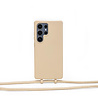 Coverzs Coverzs Samsung Galaxy S25 Ultra siliconen hoesje met koord (beige) Coverzs Coverzs Samsung Galaxy S25 Ultra siliconen hoesje met koord (beige)