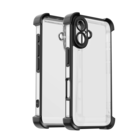 Ceezs Ceezs iPhone 16 TPU Shock case met camerabescherming (zwart)