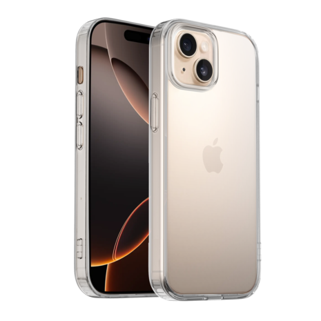 Ceezs Ceezs iPhone 15 TPU Hybrid siliconen hoesje (transparant)