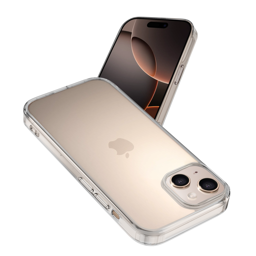 Ceezs Ceezs iPhone 15 TPU Hybrid siliconen hoesje (transparant)