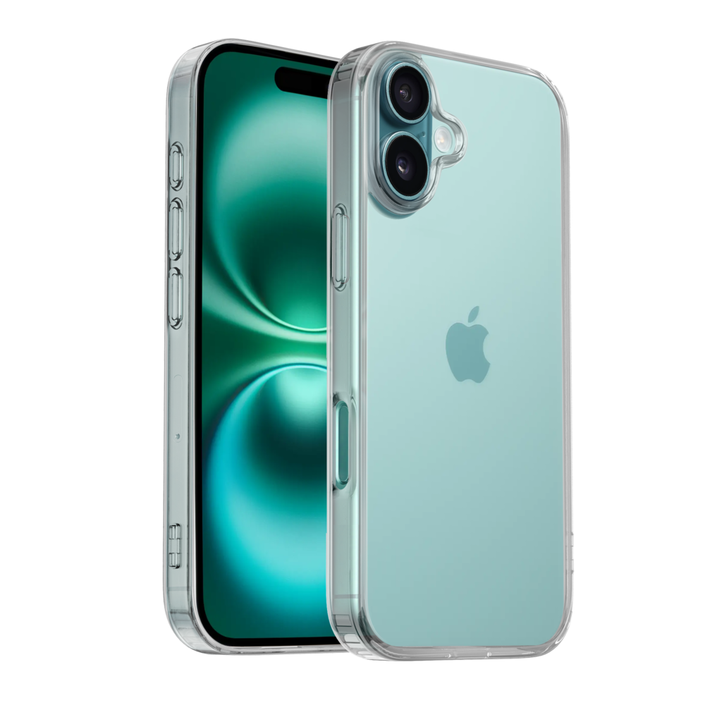 Ceezs Ceezs iPhone 16 TPU Hybrid siliconen hoesje (transparant)