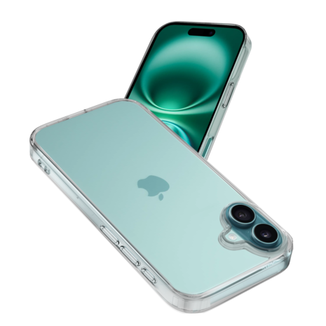 Ceezs Ceezs iPhone 16 TPU Hybrid siliconen hoesje (transparant)